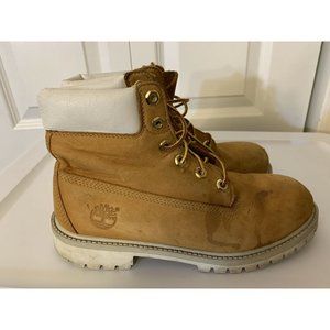 TIMBERLAND Men's Sz 5 Wheat White Suede Boots Rare Color Combo‎